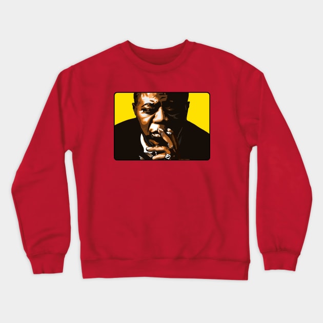 Jazz Genius Louis Armstrong Crewneck Sweatshirt by FanboyMuseum